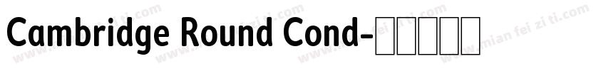 Cambridge Round Cond字体转换
